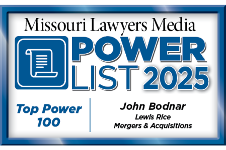 <p><a href="https://www.lewisrice.com/john-c-bodnar/news/lewis-rice-attorneys-named-to-the-top-100-power-list-2025-by-missouri-lawyers-media">John was named to Missouri Lawyers Media's Top 100 Power List for 2025.</a></p>

